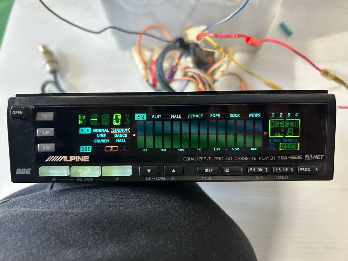 Alpine TDA-5635 Graphic Equalizer Spectrum Analyzer Surround Cassette player DSP