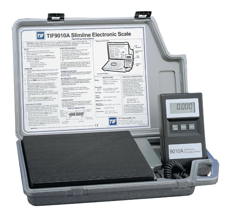 TIF Instruments Slimline Electronic Refrigerant Charging Scale 9010A - NEW
