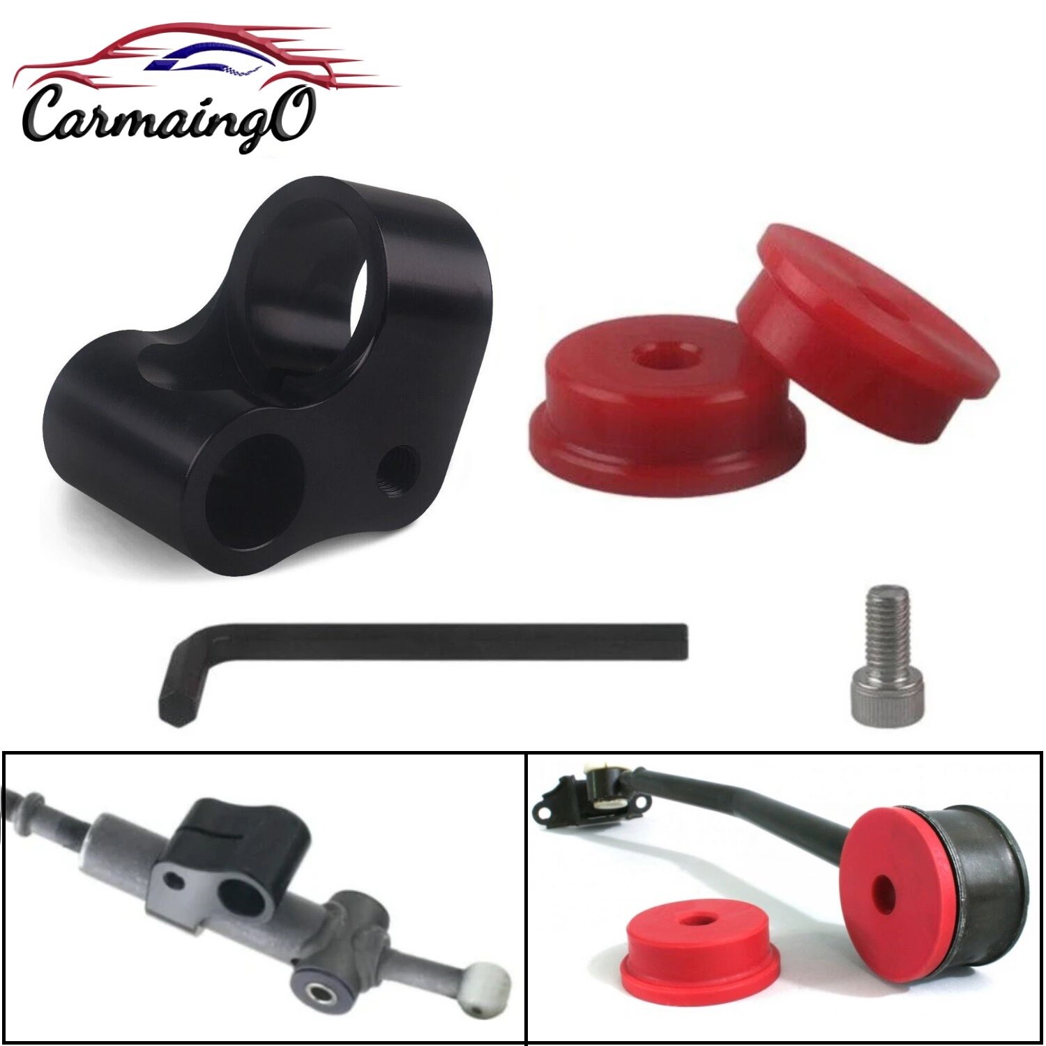 5-Speed Short Shifter Adapter + Bushing for Subaru Impreza 02-16 WRX 02-14 Black