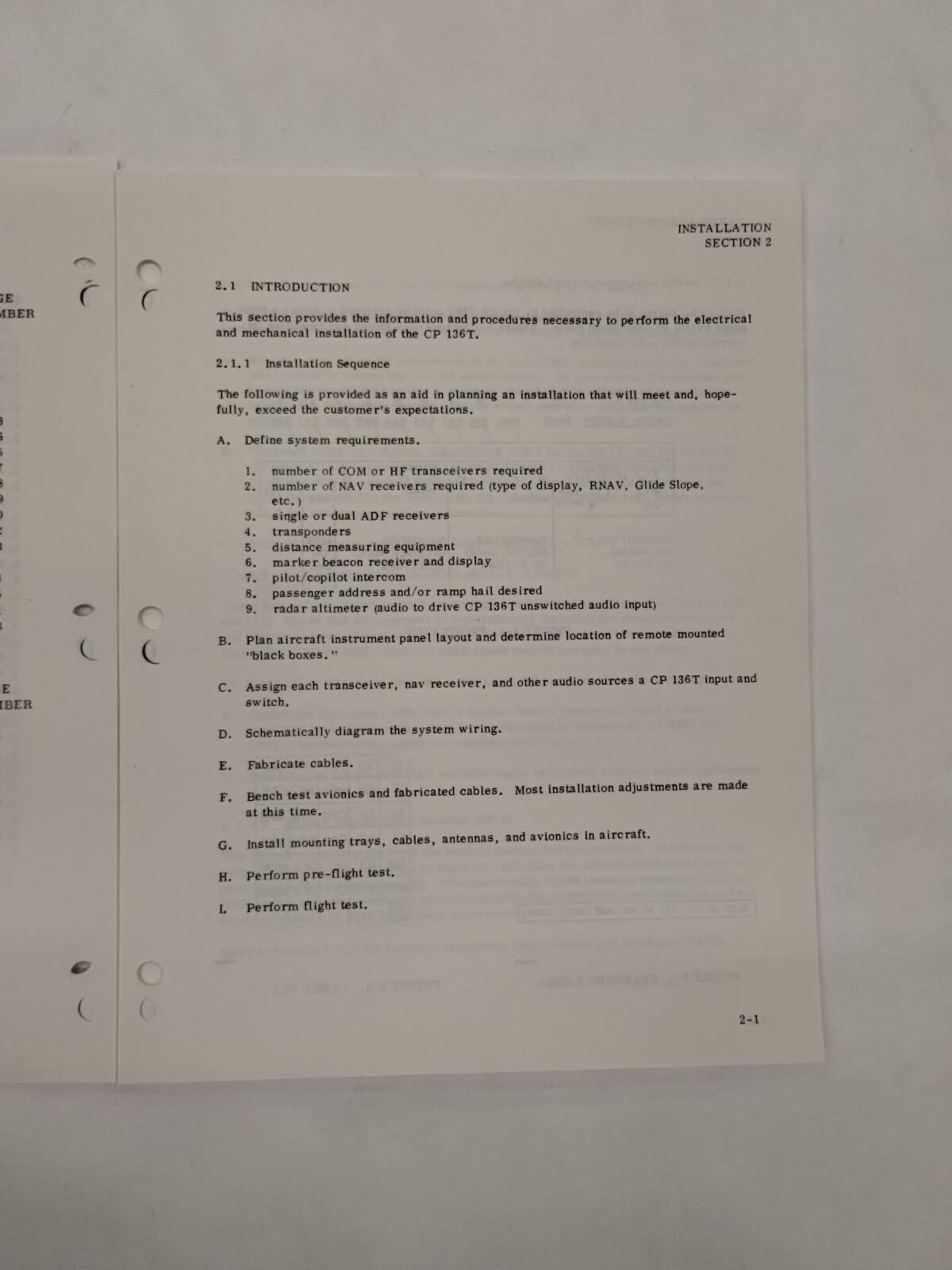 Narco CP 136T TSO Audio Panel Installation Manual-Copy