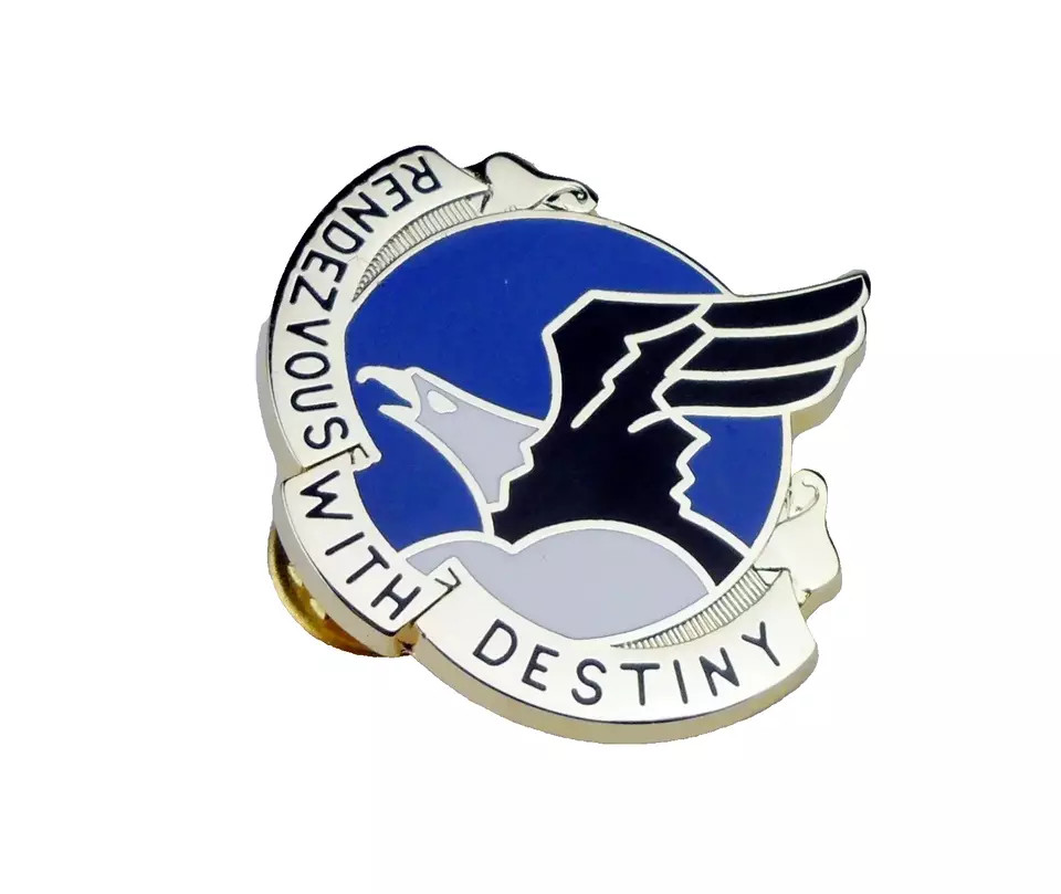 US ARMY 101ST AIRBORNE DIVISION DRESS  LAPEL PIN BADGE-RENDEZVOUS WITH DESTINY