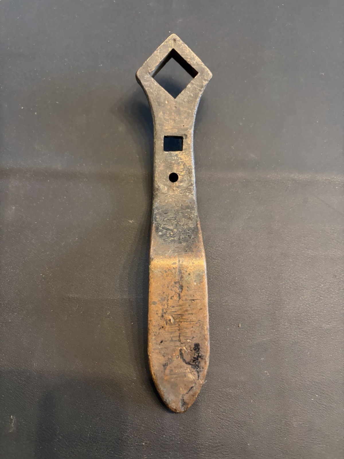 Vintage Non Sparking Bronze Offset Slugging Wrench 1” Square Box Valve Tool