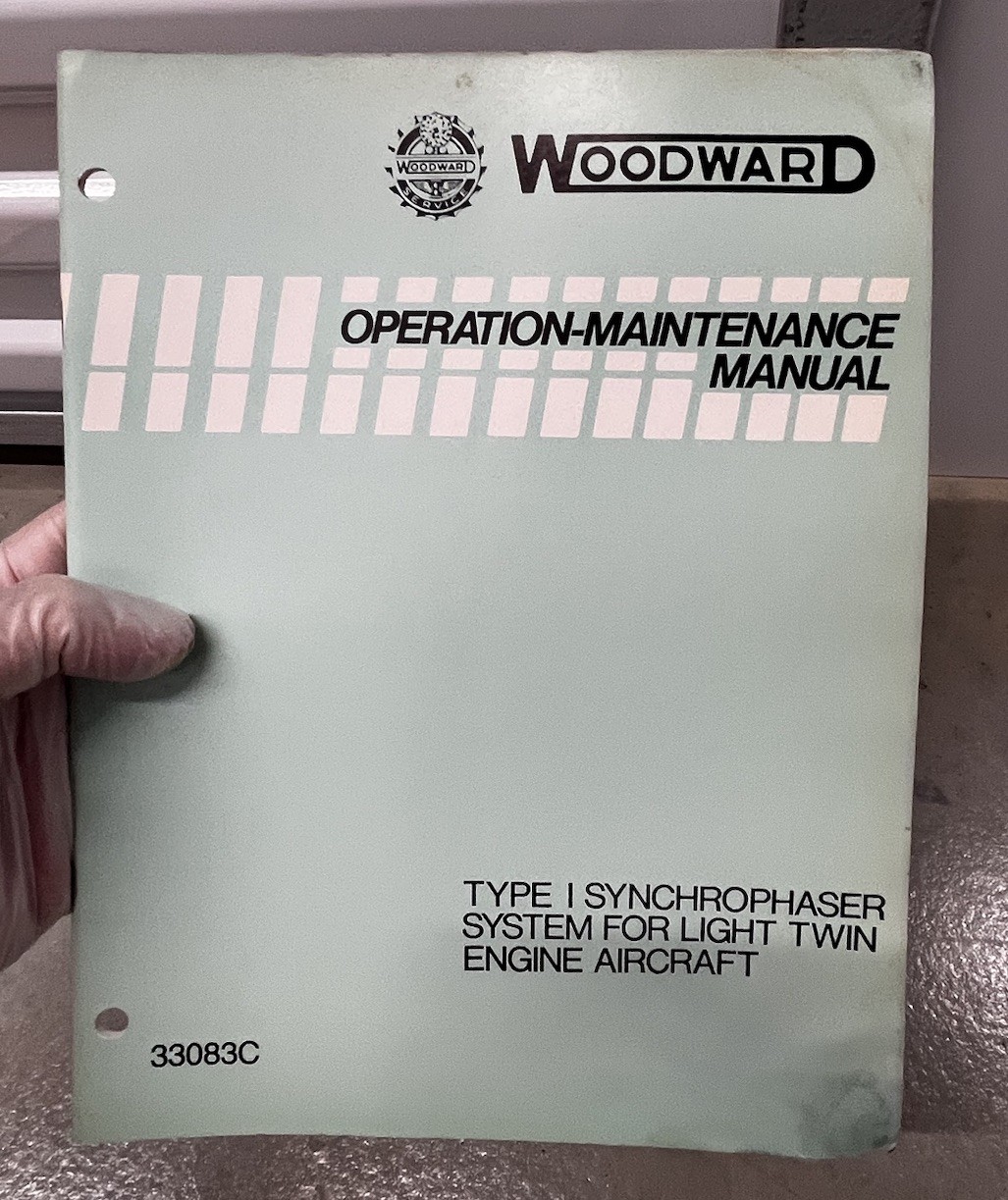 Woodward Type 1 Synchrophaser for Light Twin Engine AIRCRAFT  Oper Manual 33083C