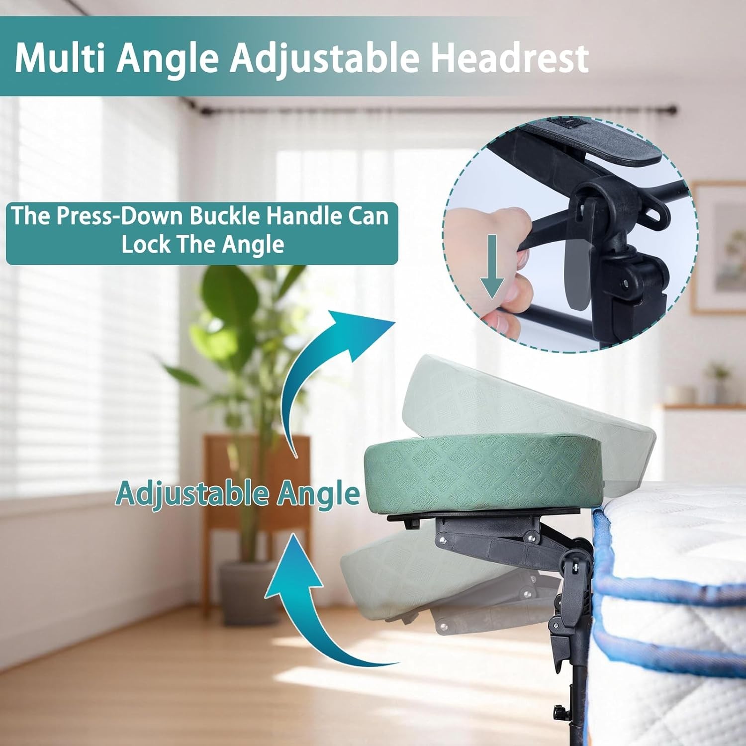 Massage Headrest for Bed, Adjustable Massage Face Cradle at Home, Portable Ma...