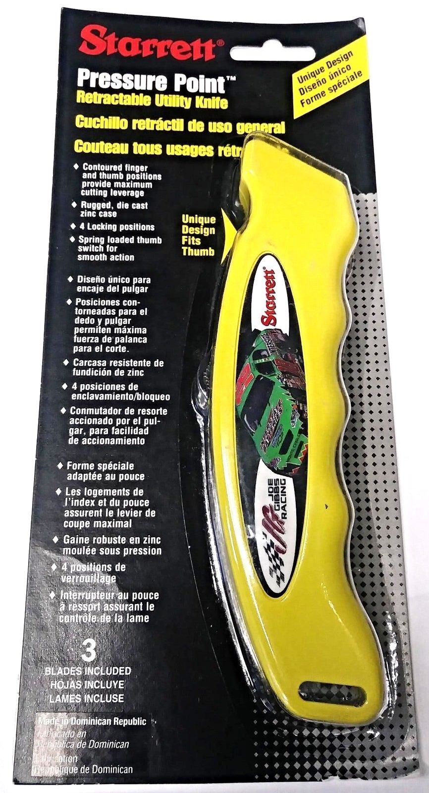 Starrett S010Y-JGR Pressure Point Retractable Utility Knife