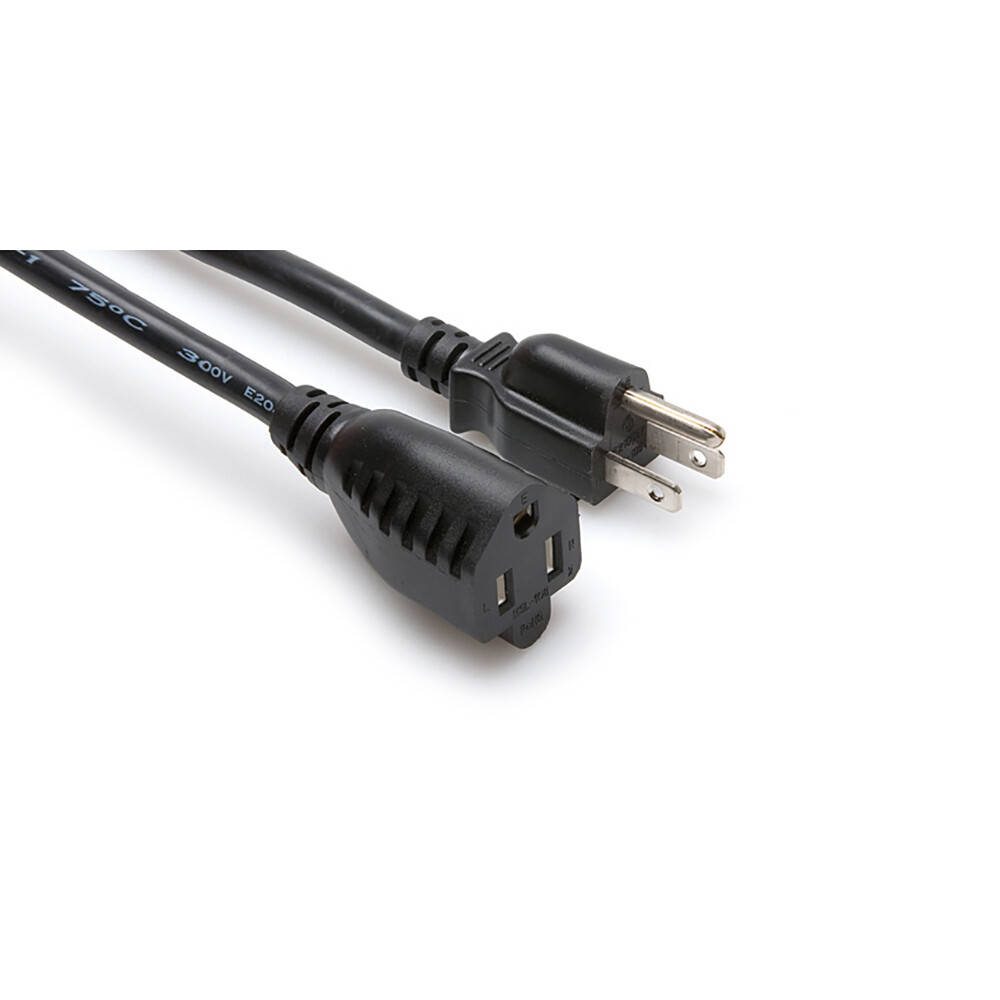Mint Hosa PWX-425 Power Extension Cord, NEMA 5-15R to NEMA 5-15P, 25 ft