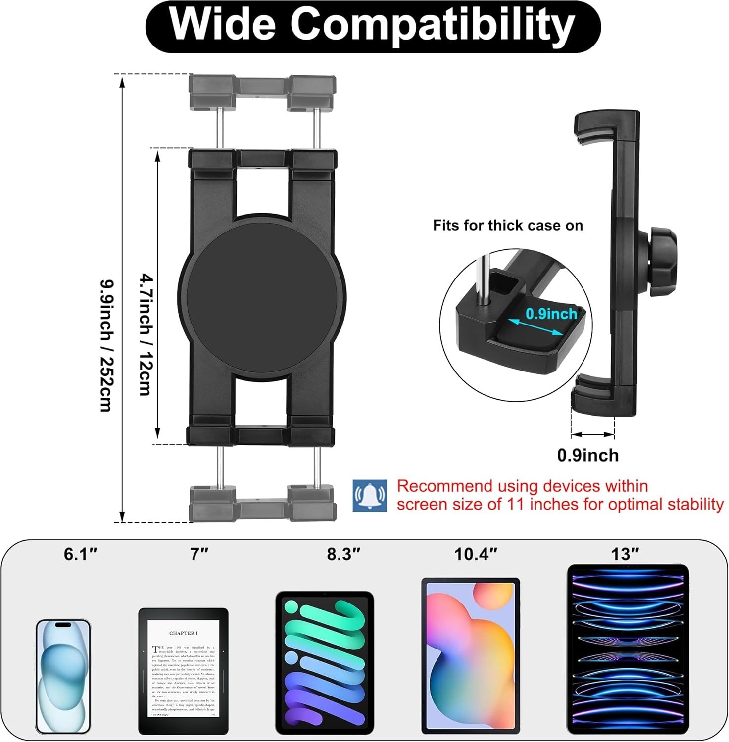 Cup Holder Tablet Mount, Ipad Cup Holder Car Mount with Adjustable Arm for Table