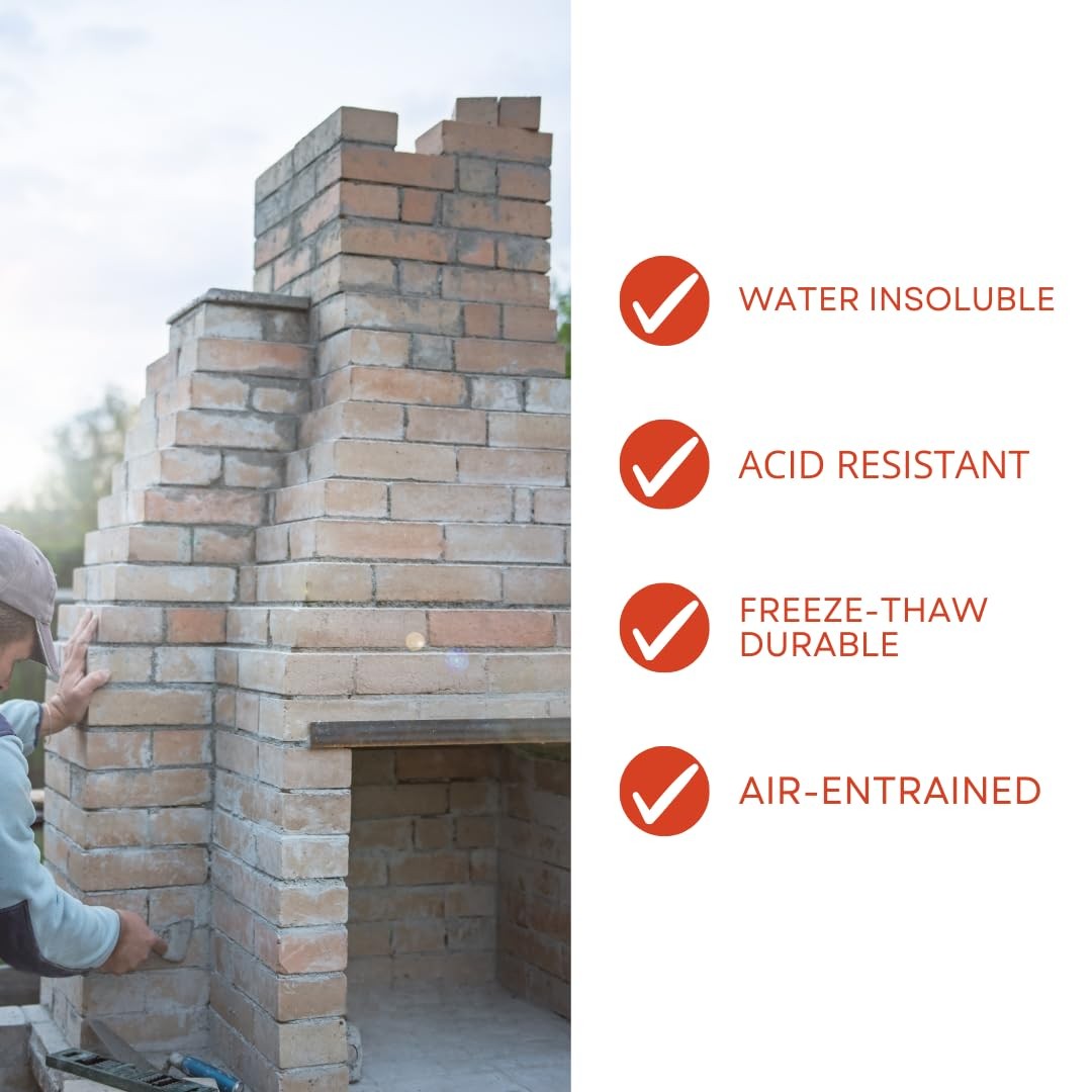 Refractory Mortar - High Temperature Mix for Fireplaces, Fire Pits, Chimneys,...