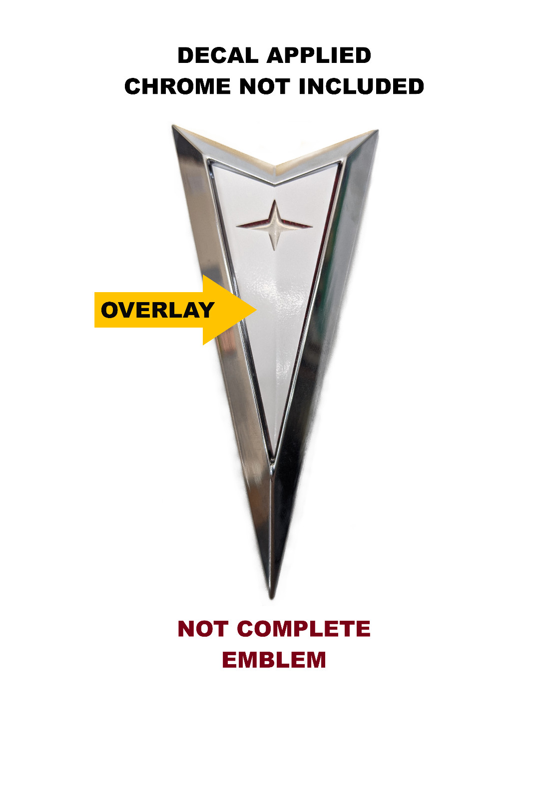REAR Pontiac Vibe 2009 2010 Rear Emblem Logo OVERLAY Vinyl Decal Pick Color