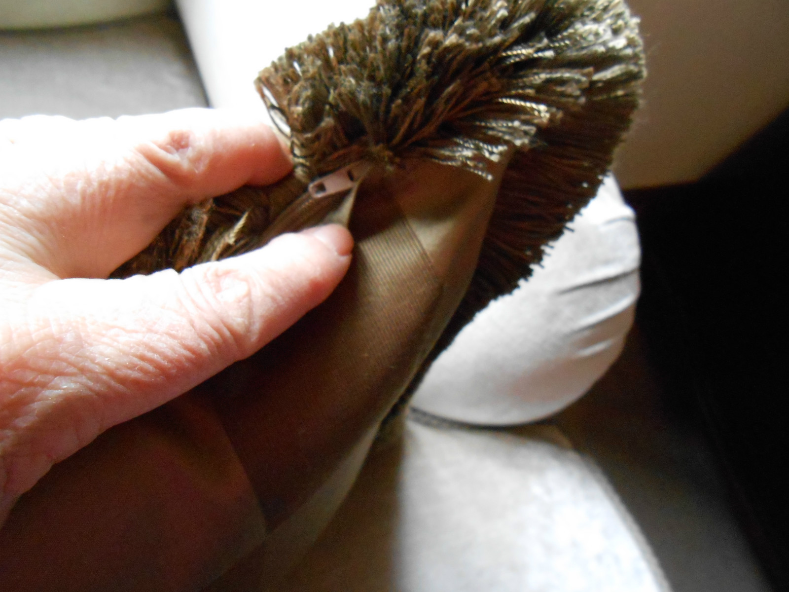 ❇️ NEW Cocoa Brown Luxury Squares oblong SILK cushion covers with silky Fringe