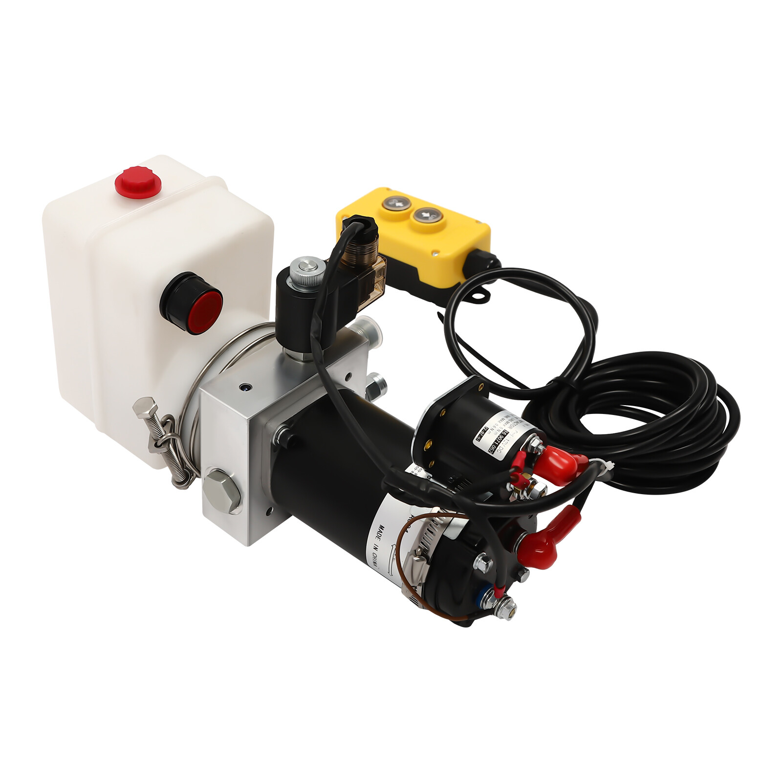 Hydraulic Power Unit 12V, Single Acting Dump Hydraulic Pump for Dump Trailer