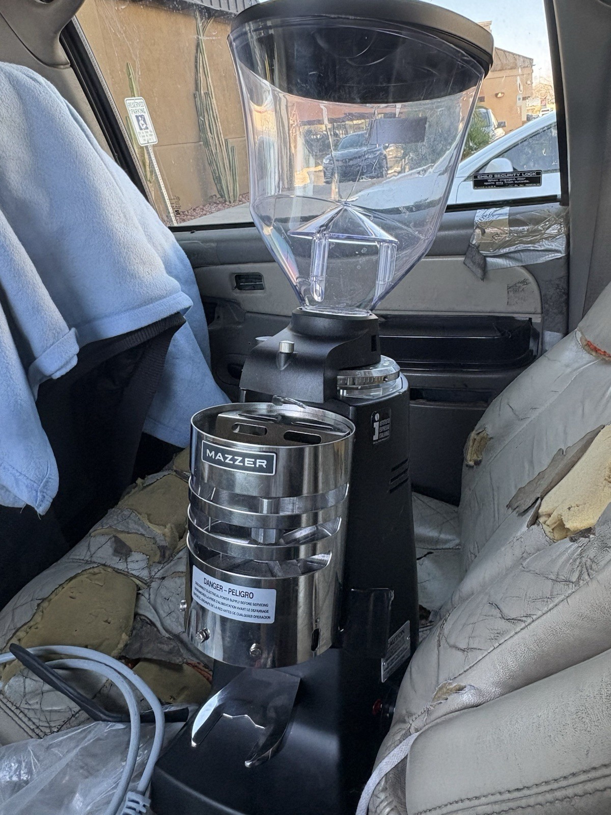 Mazzer PULCINO Commercial Coffee Grinder, 1 Hopper, Silver Black