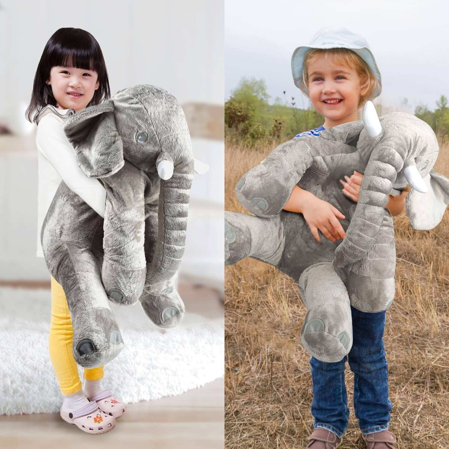 Giant Elephant Stuffed Animals Oversized 24 Inch Large Stuffed Elephant Pillo...