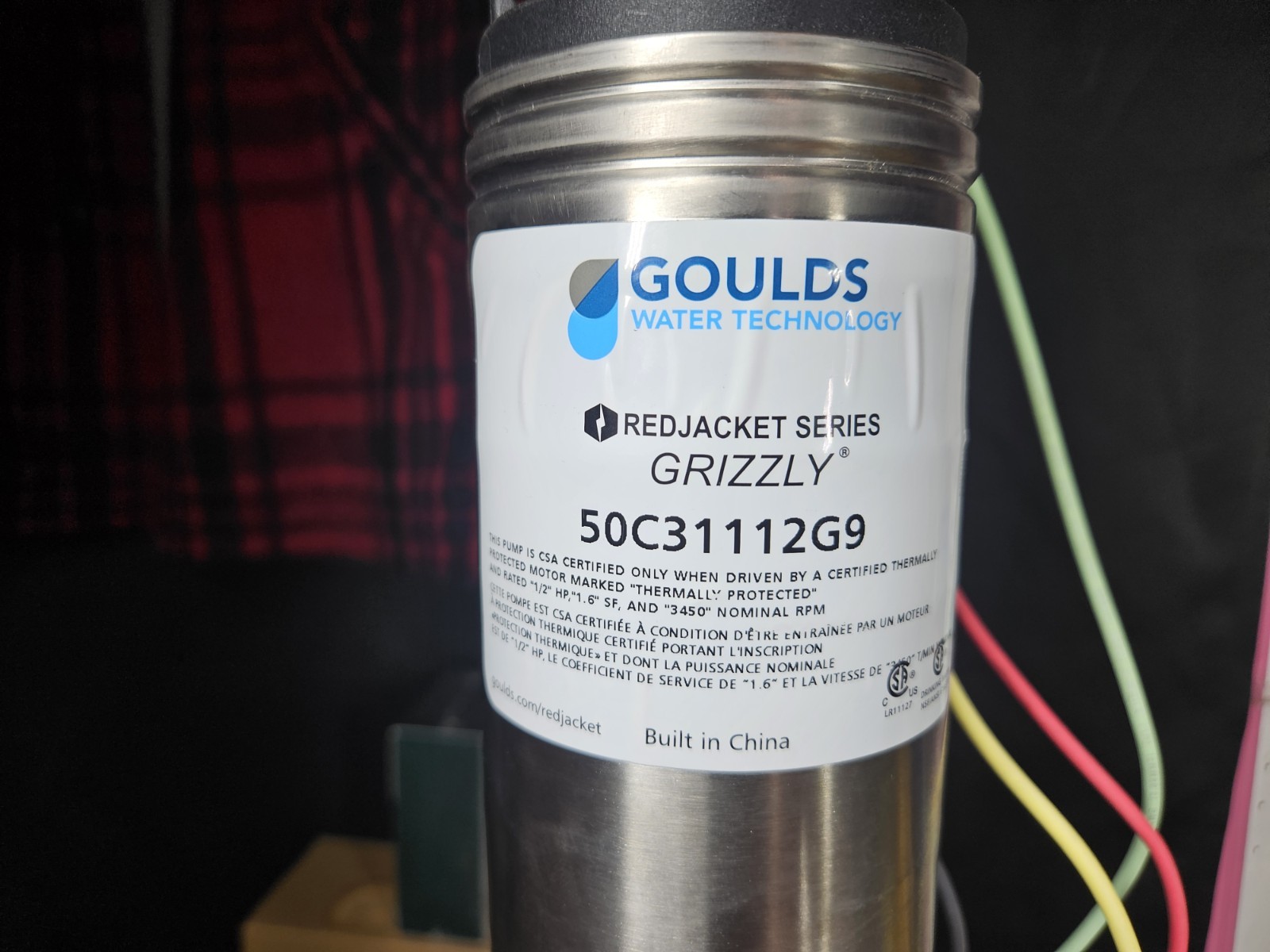 New Goulds Red Jacket Grizzly Submersible Well Pump 50C31112G9 1/2 HP 3-Wire