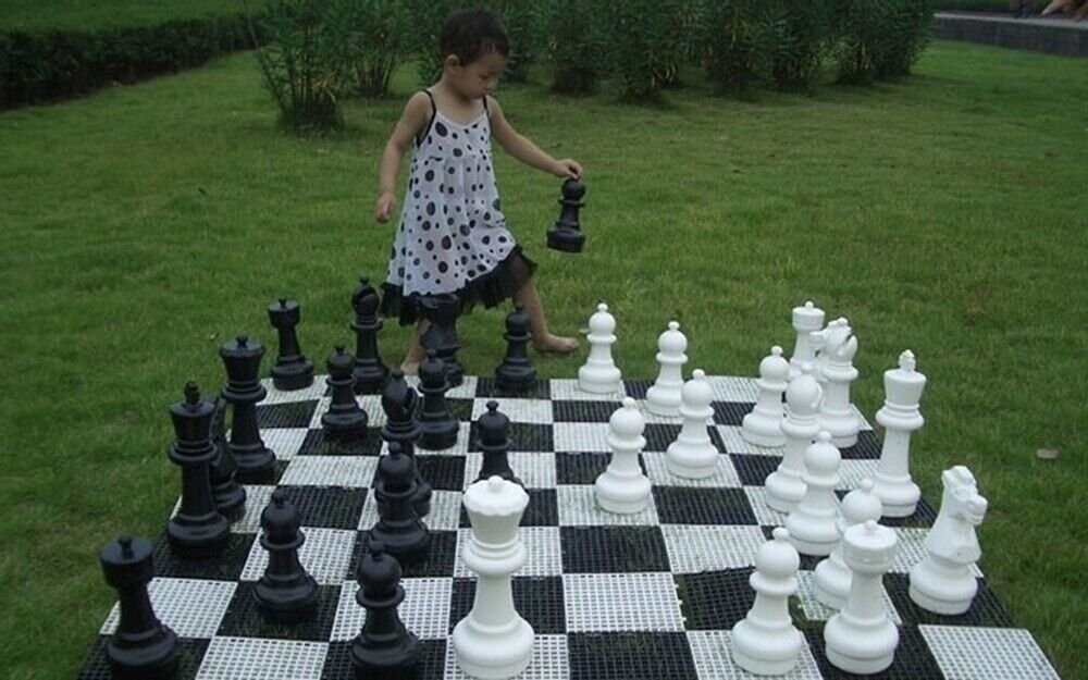 MegaChess 12 Inch Plastic Giant Chess Set with Plastic Board