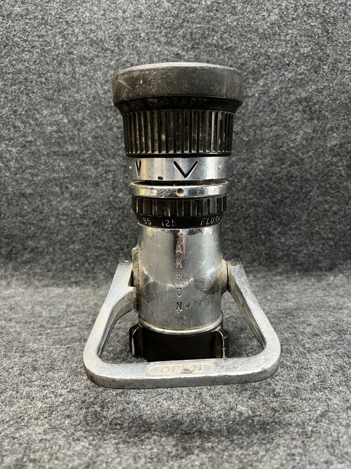 Akron Brass Turbo Jet. 1969 Fire Department Hose Nozzle DECOMMISSIONED UNTESTED