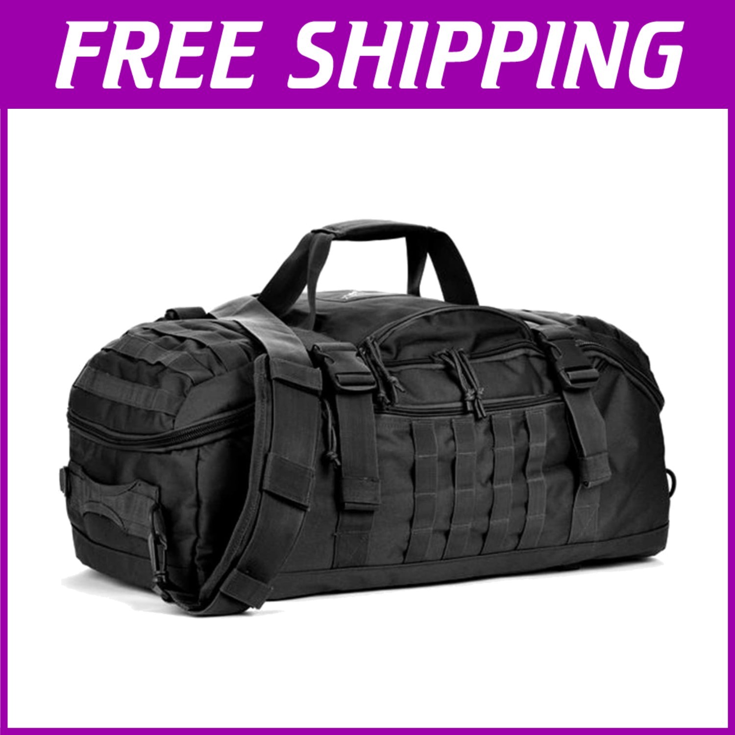 3-in-1 Military Backpack Duffle Bag for Weekender Gym