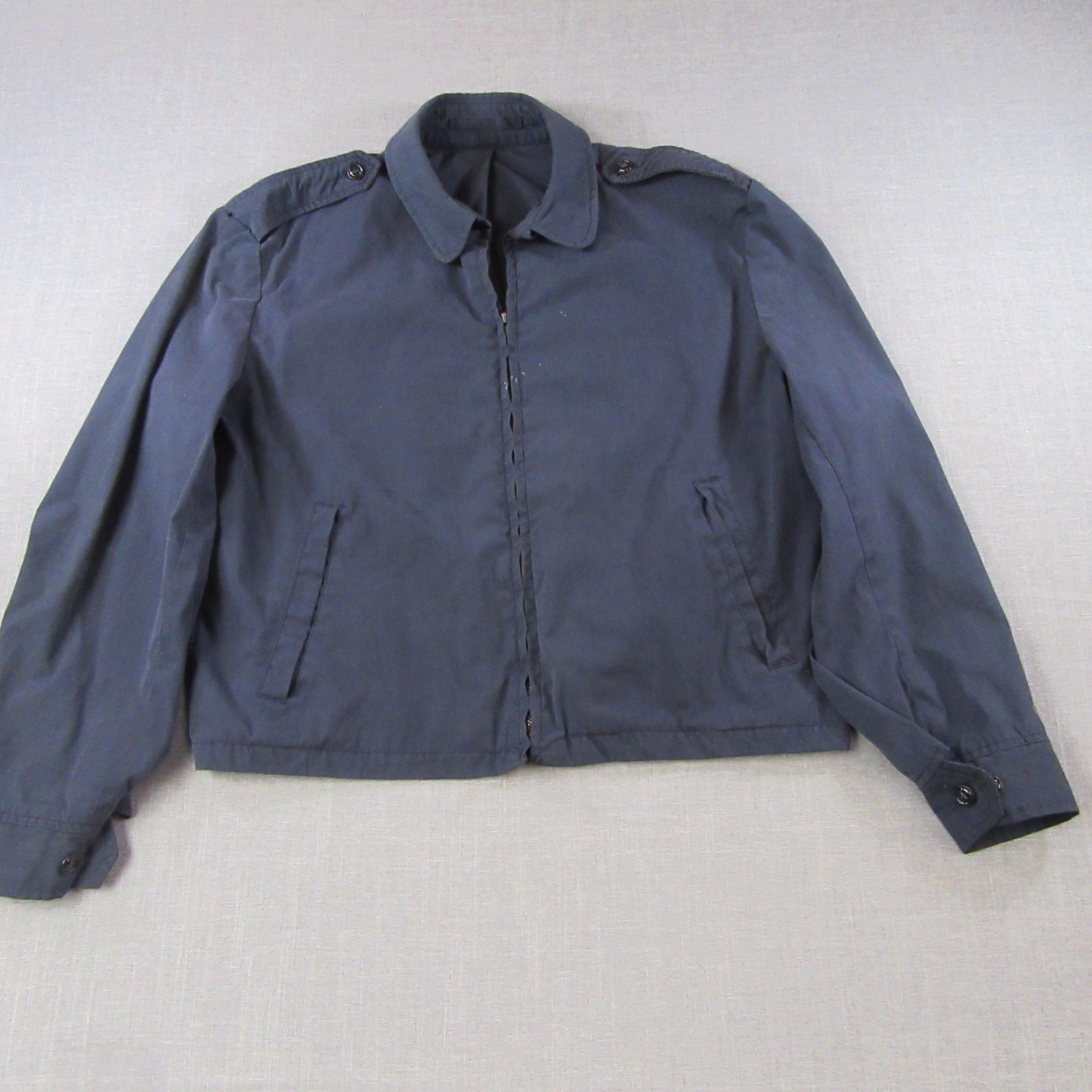 Vintage US Military C-1867 Jacket 42R Navy Blue Poplin USAF Style 1981 Mens