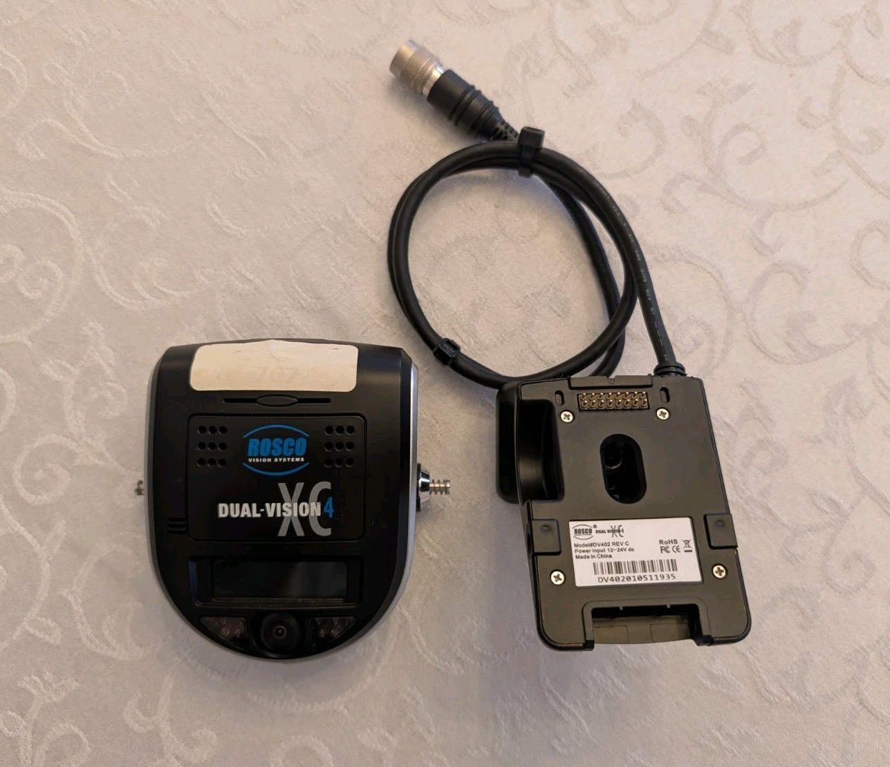 Rosco Dual-Vision XC4 DV401 DV402 Dash Cam Camera w. Mount