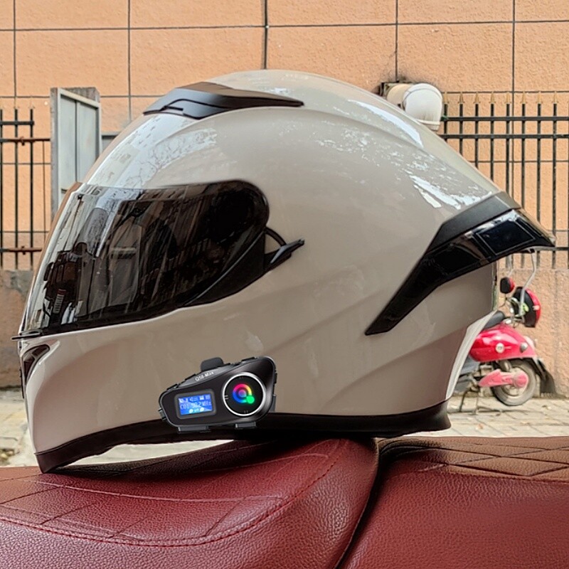 Bluetooth Full Face Motorcycle Intercom Helmet With Wireless Bluetooth Headset