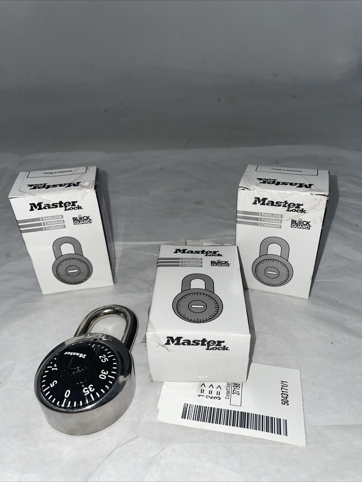 Master Lock Combination Padlocks Black Dial Brand New Lot of 3