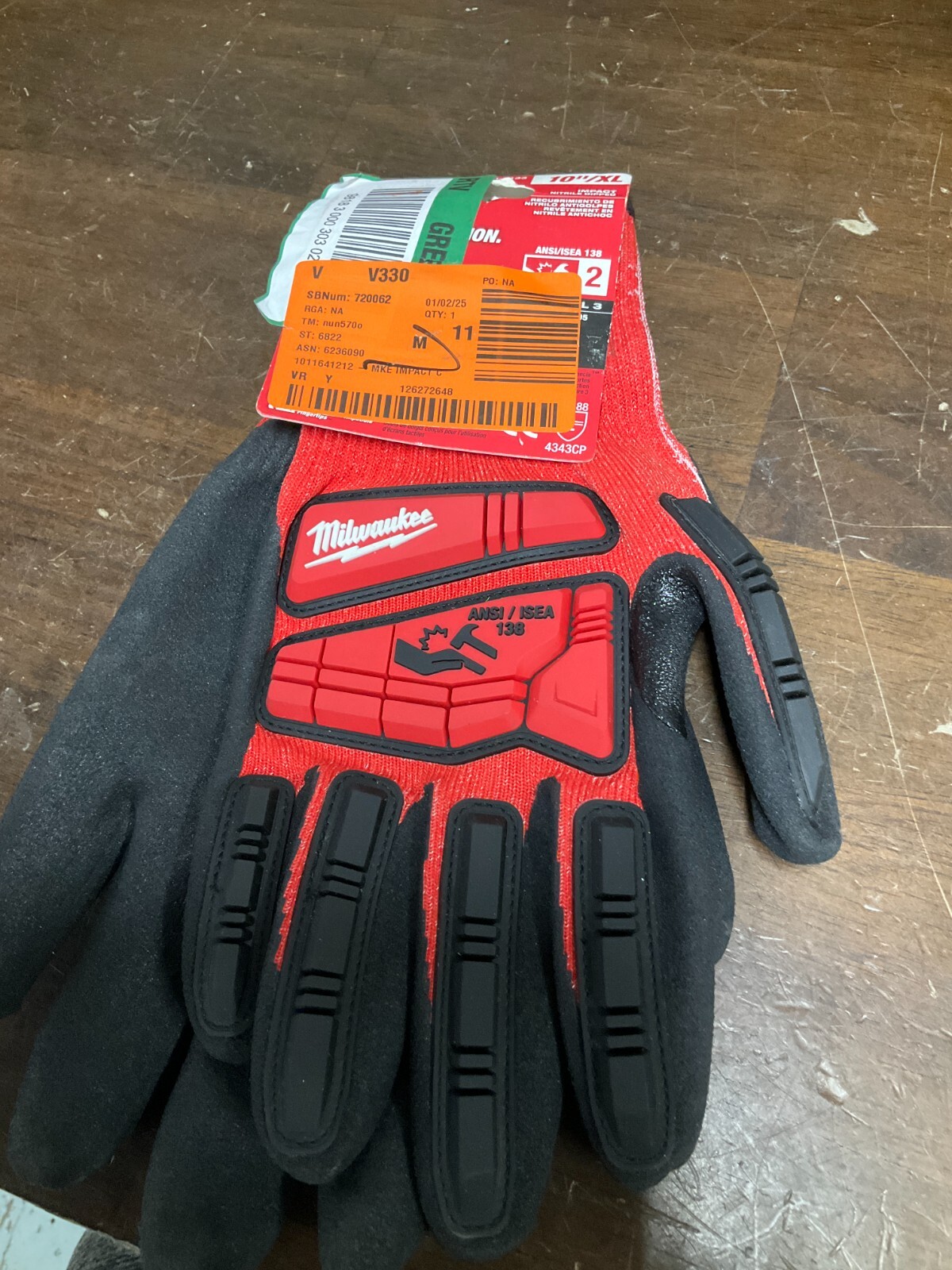 Milwaukee 48-73-8133 Impact High Dexterity Cut 3 Nitrile Dip Glove 10" XL