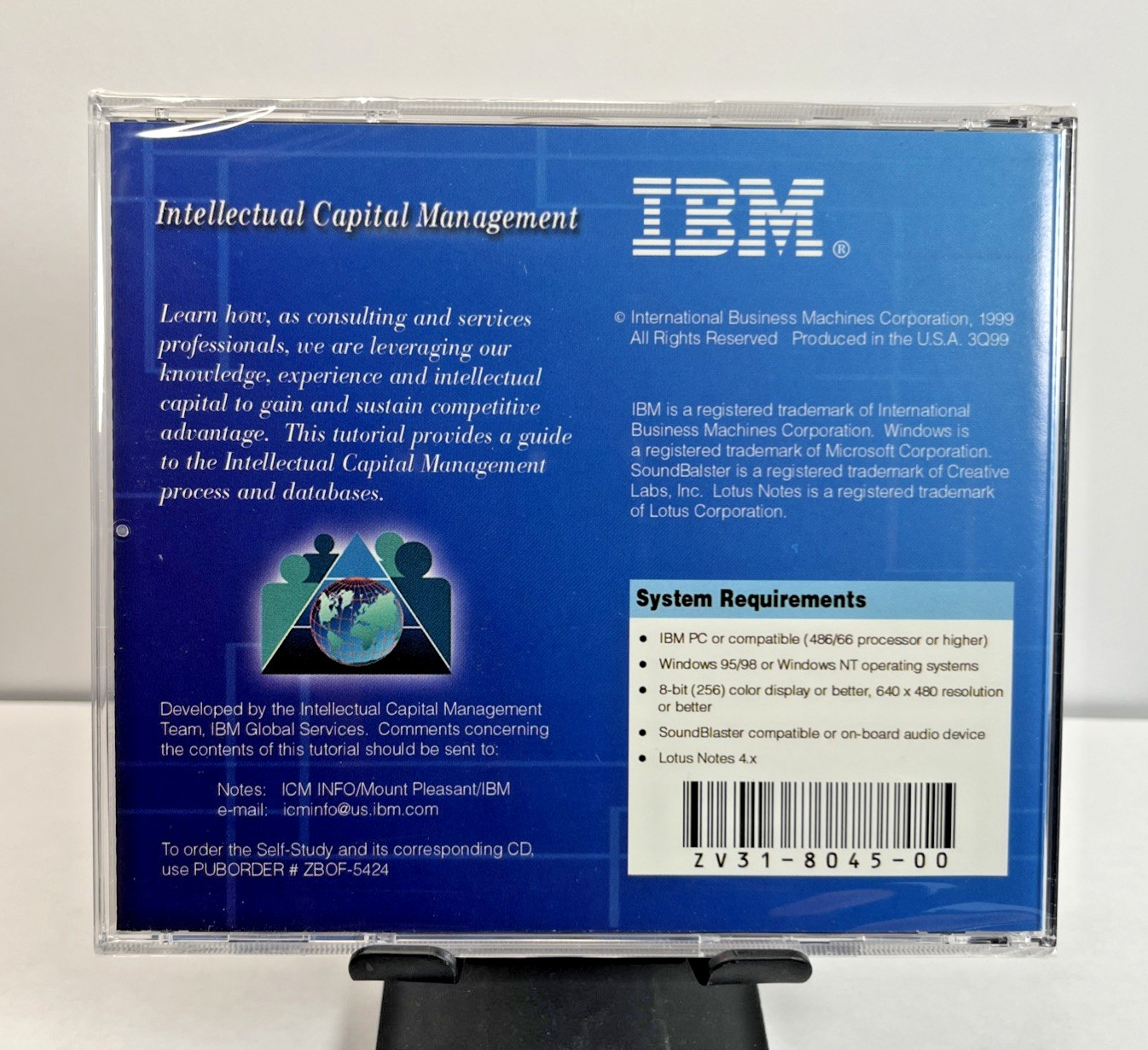 IBM Intellectual Capital Management Tutorial V2 Windows 95/98/NT Factory Sealed