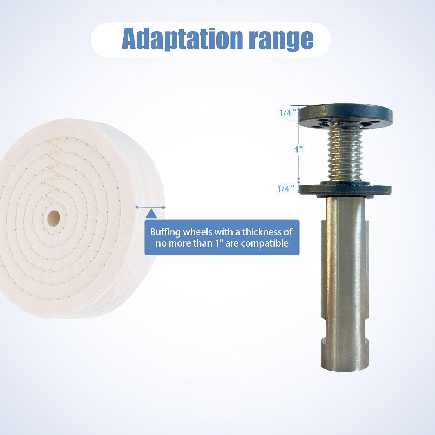 Neeki 4-1/2" Stainless Angle Grinder Arbor Extension Shaft, 5/8"-11 Thread Arbor