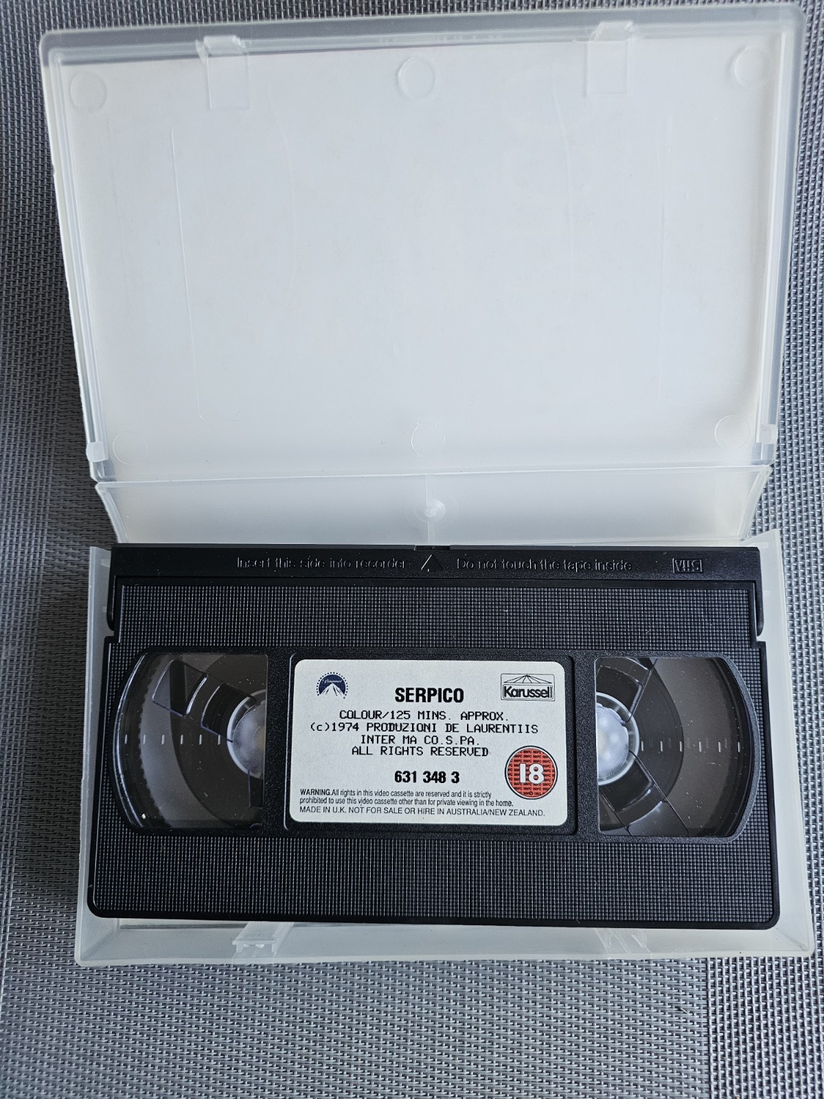 Serpico VHS PAL Video Al Pacino Paramount