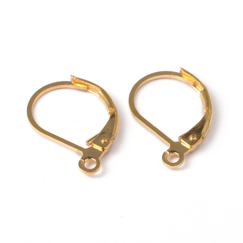 6 Leverback Earring Findings Gold Lever Earring Wires Ear Wires Brass