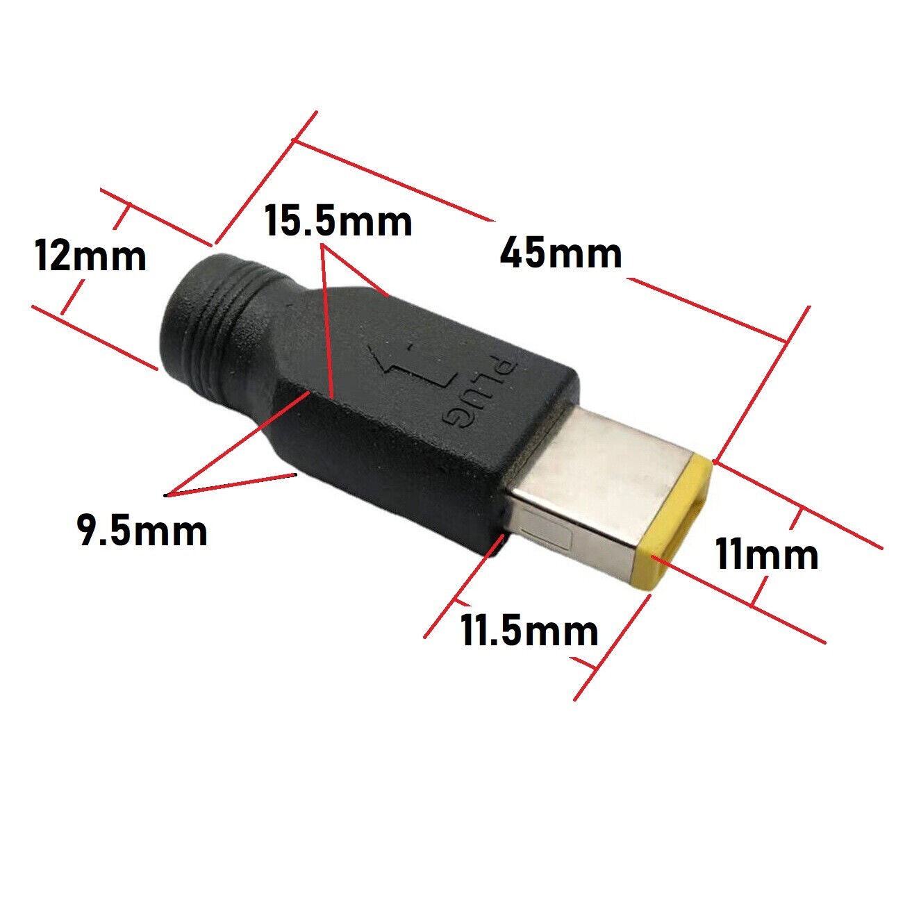 x2 Lenovo Square Tip DC Adapter Jack Connector Female Power Supply 5.5x2.1mm