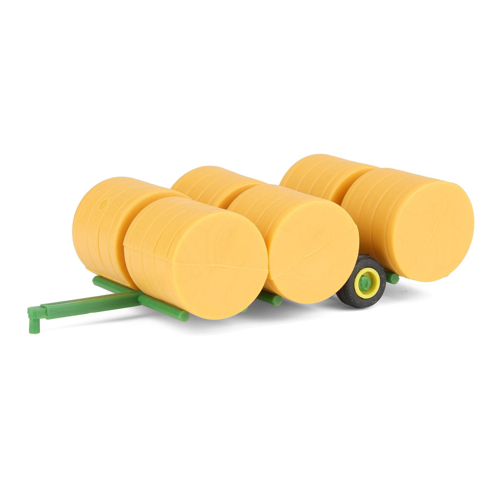 Standi Toys 1/64 Green Round Straw Bale Transport w 6 Bales Farm Accessory ST343