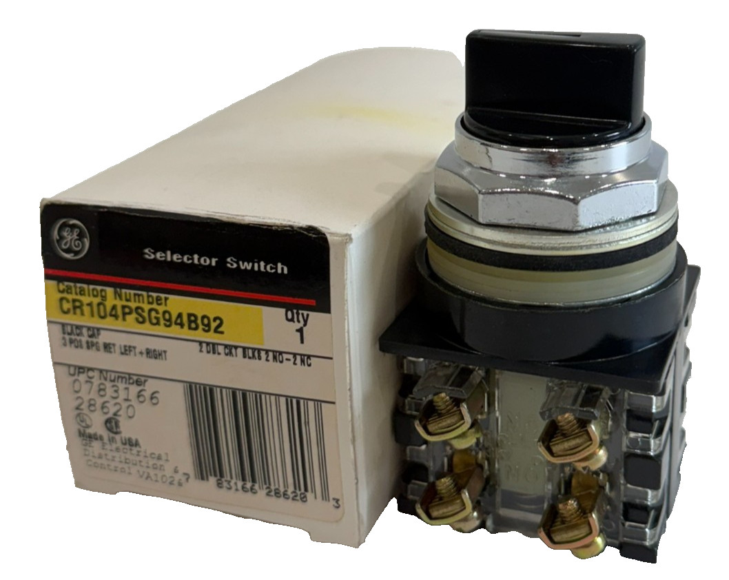 NEW GENERAL ELECTRIC CR104PSG94B92 SELECTOR SWITCH