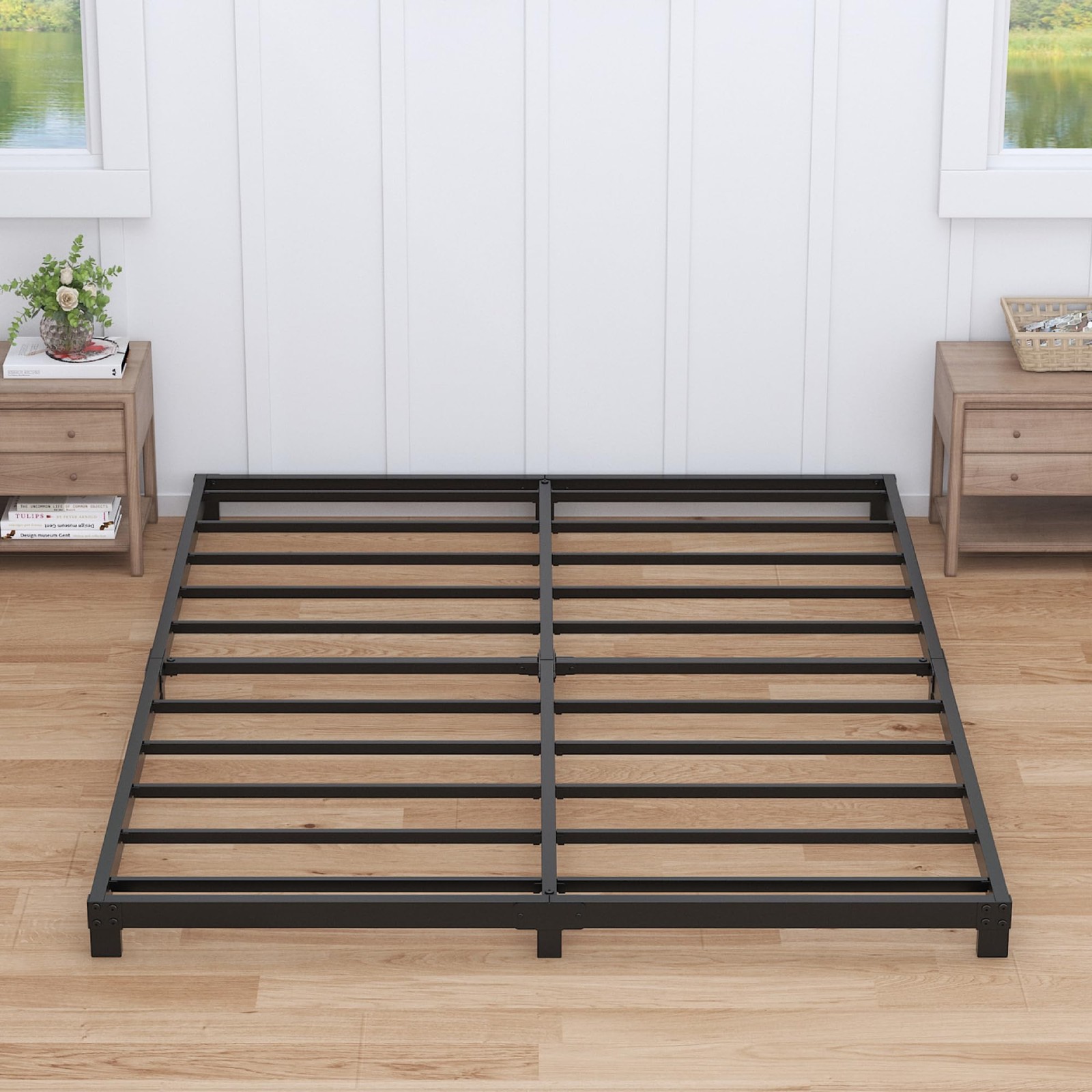 4 Inch Bed Frame Queen Size, Queen Bed Frame Low Profile