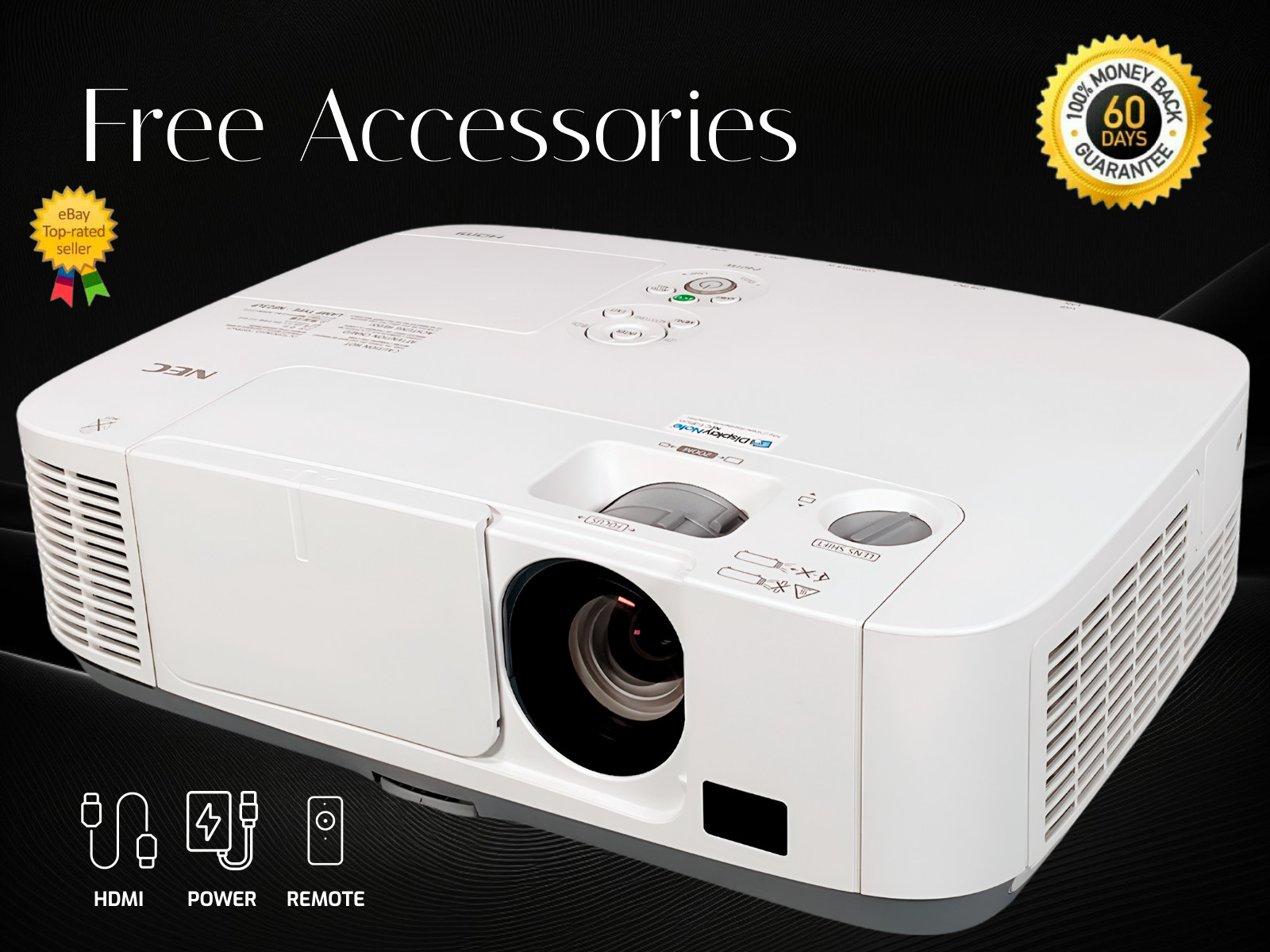 4000 ANSI 3LCD Projector for Movie Night Film Watching Built-in Speakers HD HDMI