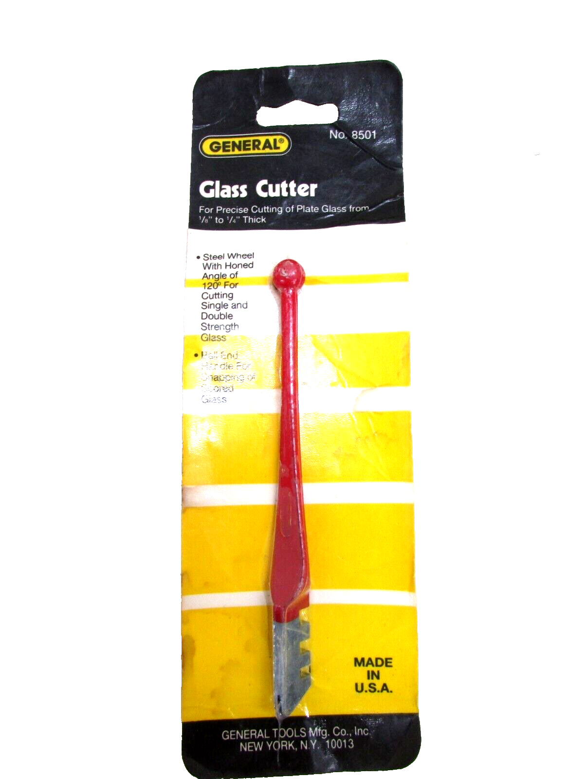 GENERAL TOOLS GLASS CUTTER, No. 8501, USA