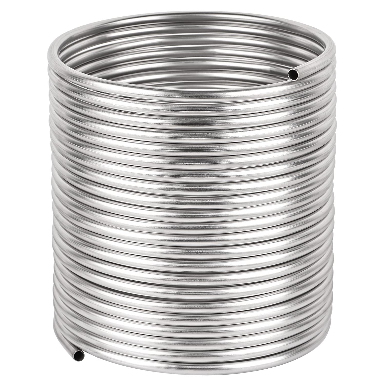 50Ft 1/2" Stainless Steel Tubing Coil for Water Chillers and Brewing