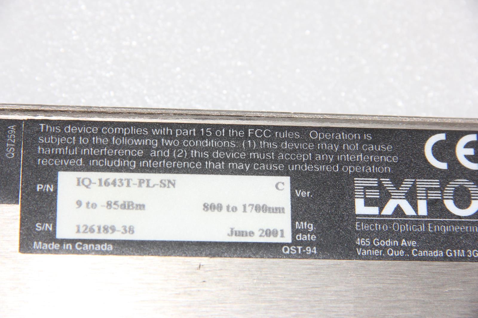 EXFO IQ1643T-PL-SN 4-Channel Power Meter Module