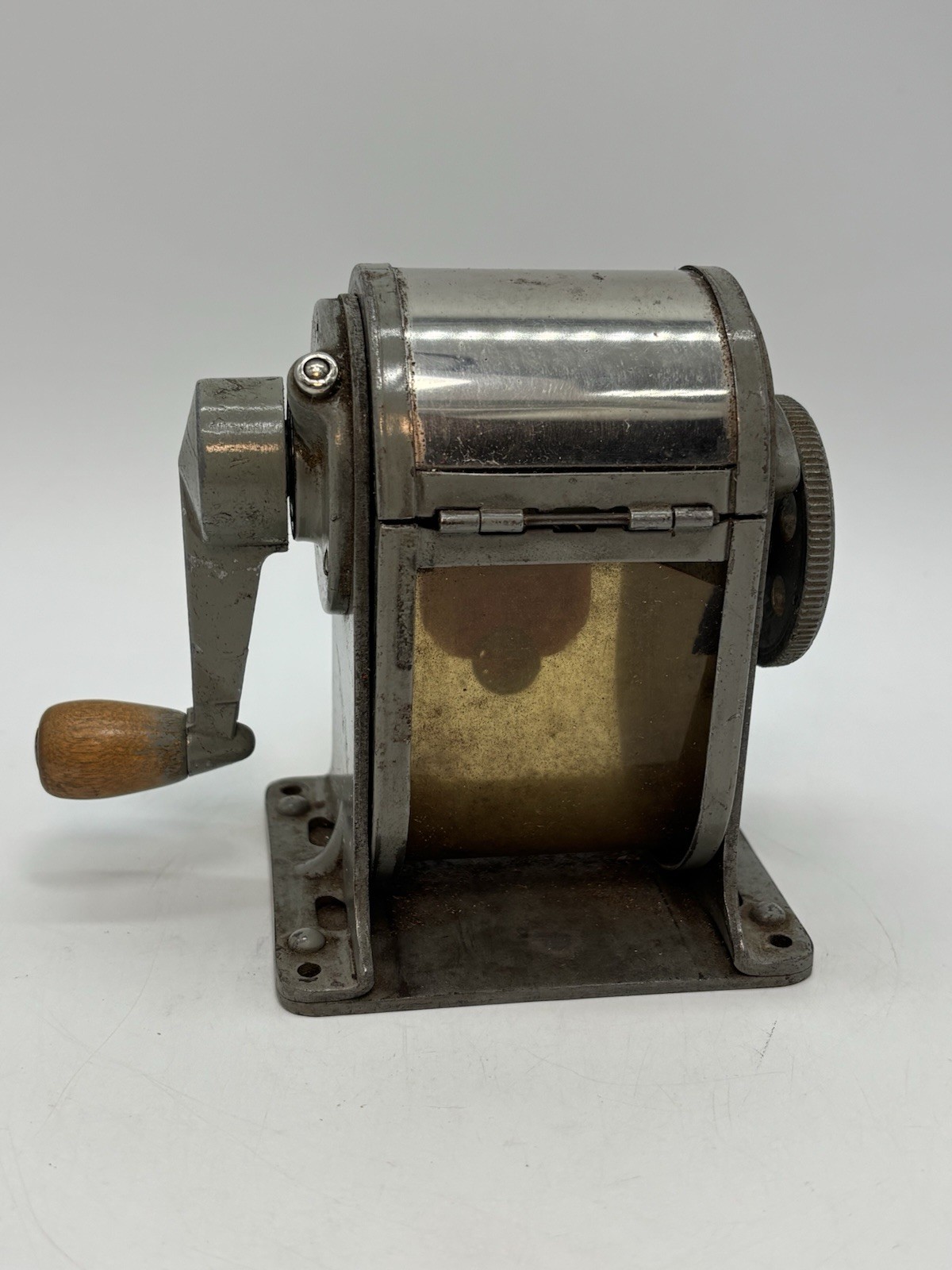 Vintage Dexter Model 3 Automatic Pencil Sharpener. APSCO Celluloid Shavings Box