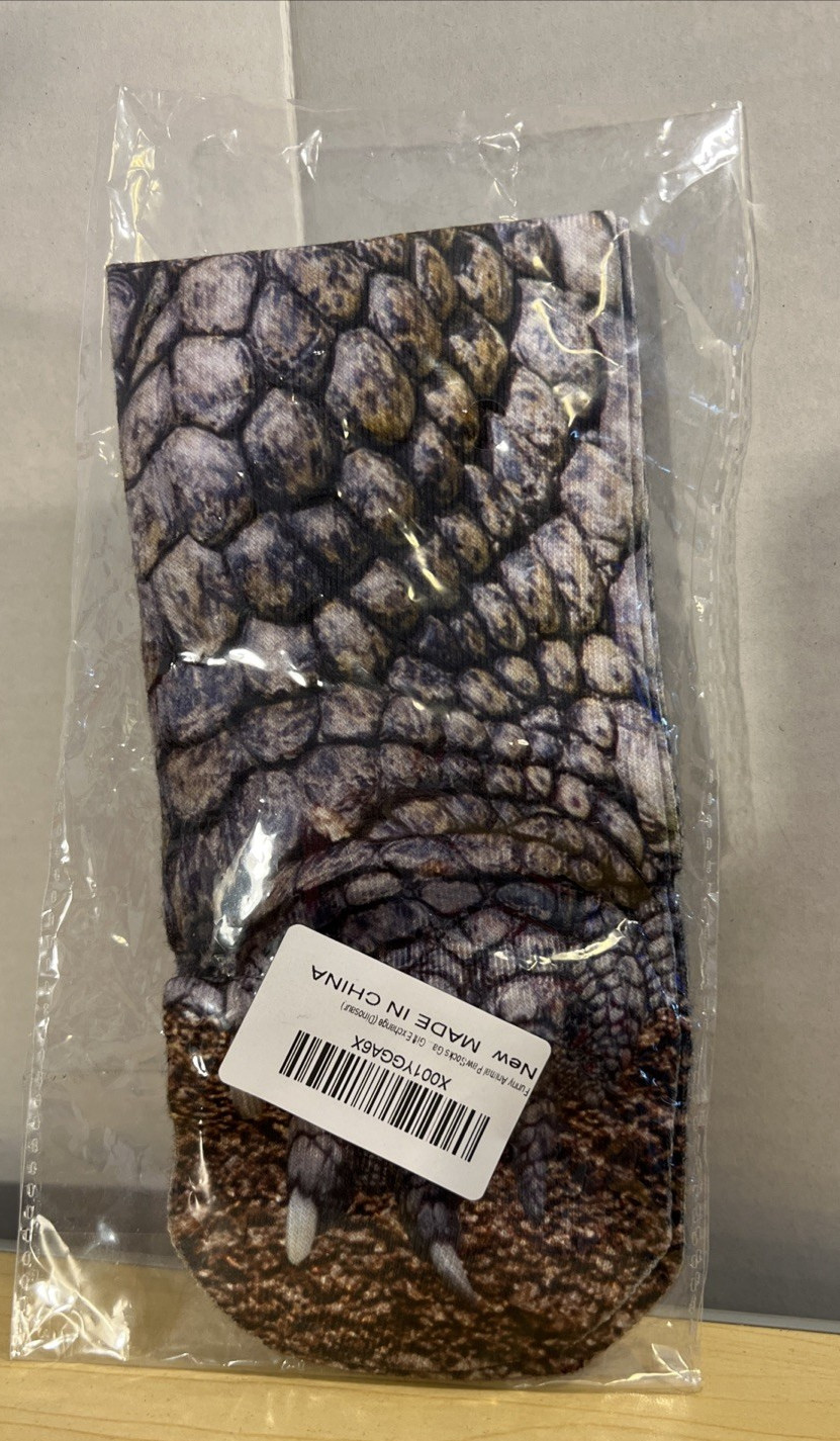 3D Printed Dinosaur Feet Socks Funny Socks Men Women Novelty-New