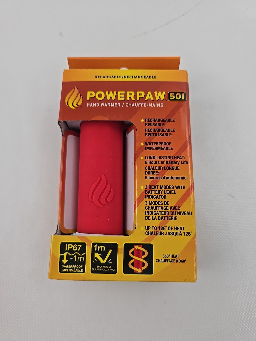 POWERPAW Rechargeable Hand Warmer Portable Electric Hand Heater 3 Heat Levels...