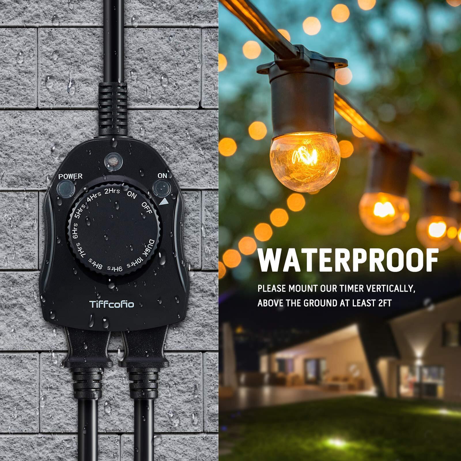 Outdoor Timer Outlet Dusk To Dawn Light Sensor Timer Outdoor Light Timer For Ele