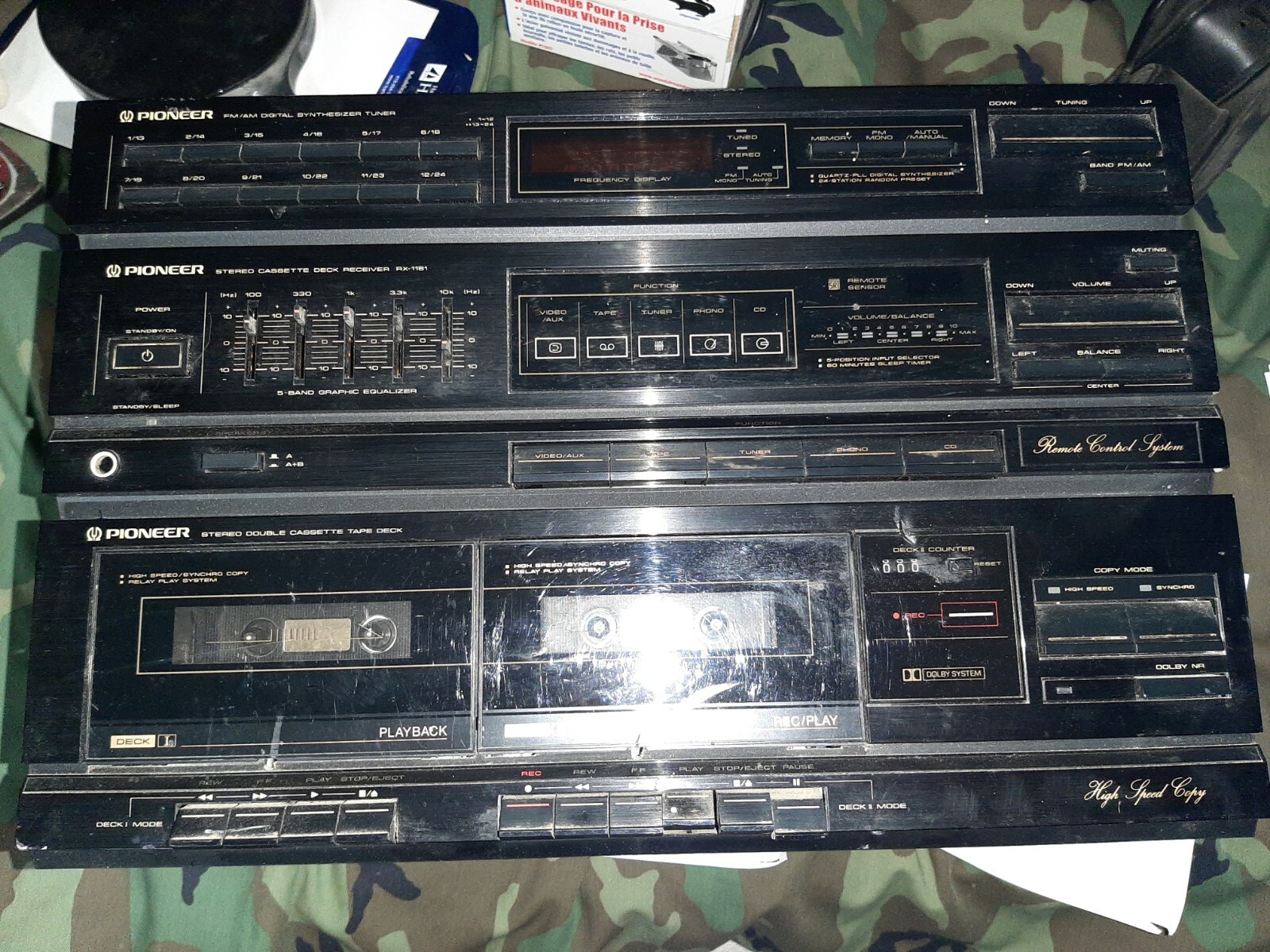 Pioneer RX-1181 Stereo Cassette Tape Deck Digital Synthesizer Tuner For Parts