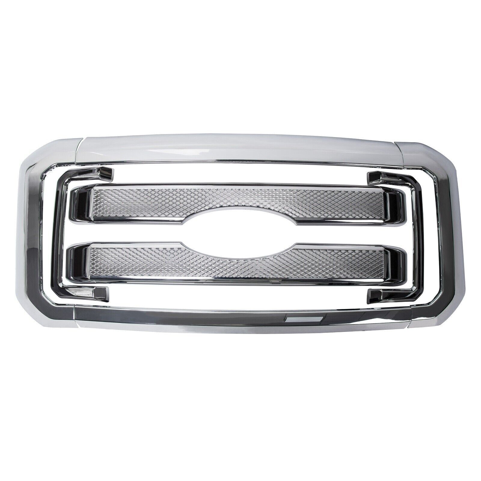 For 2011-2016 Ford F250 F350 Super Duty Chrome Grille Grill Full Overlay Cover
