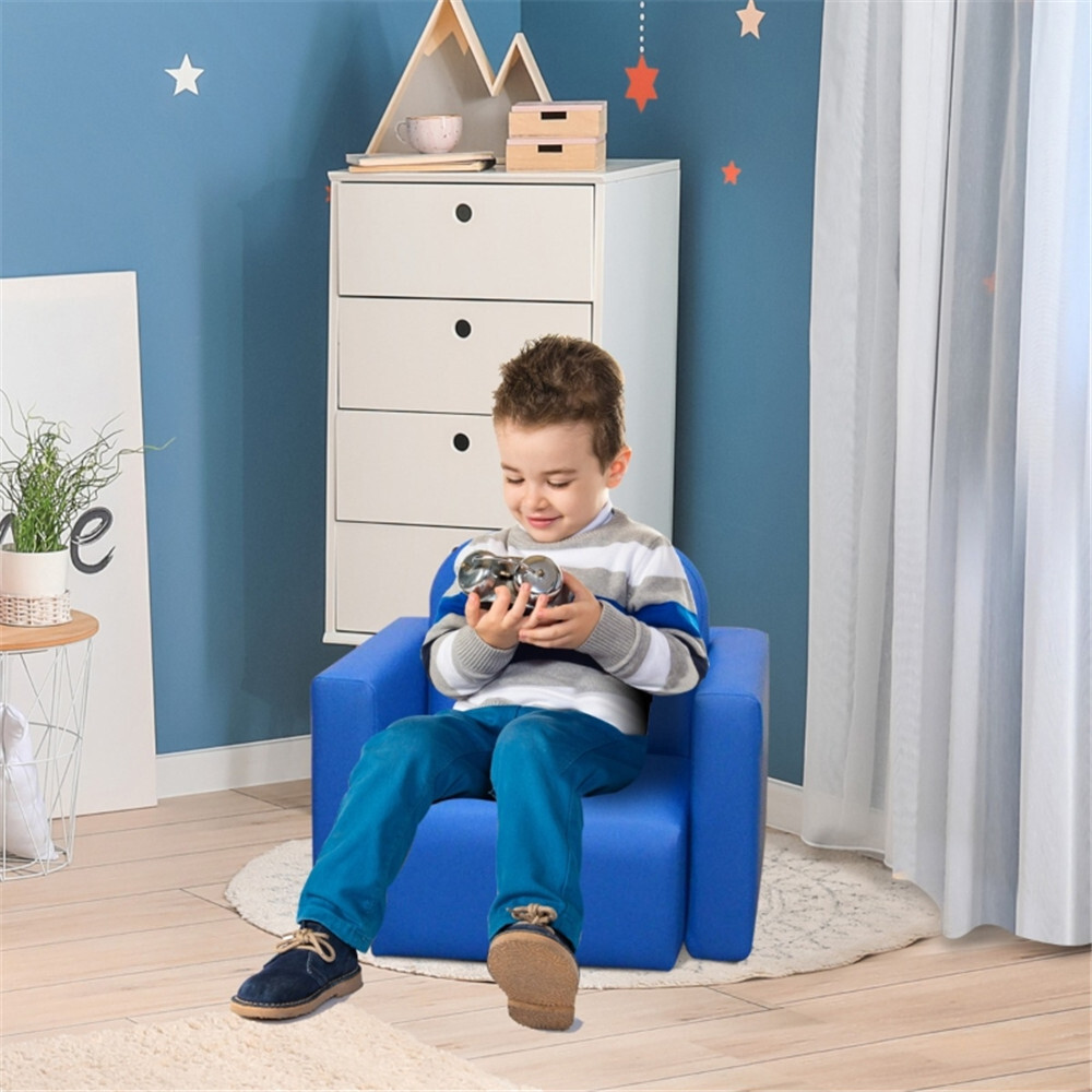 2-in-1 Multifunctional Kids Sofa Blue