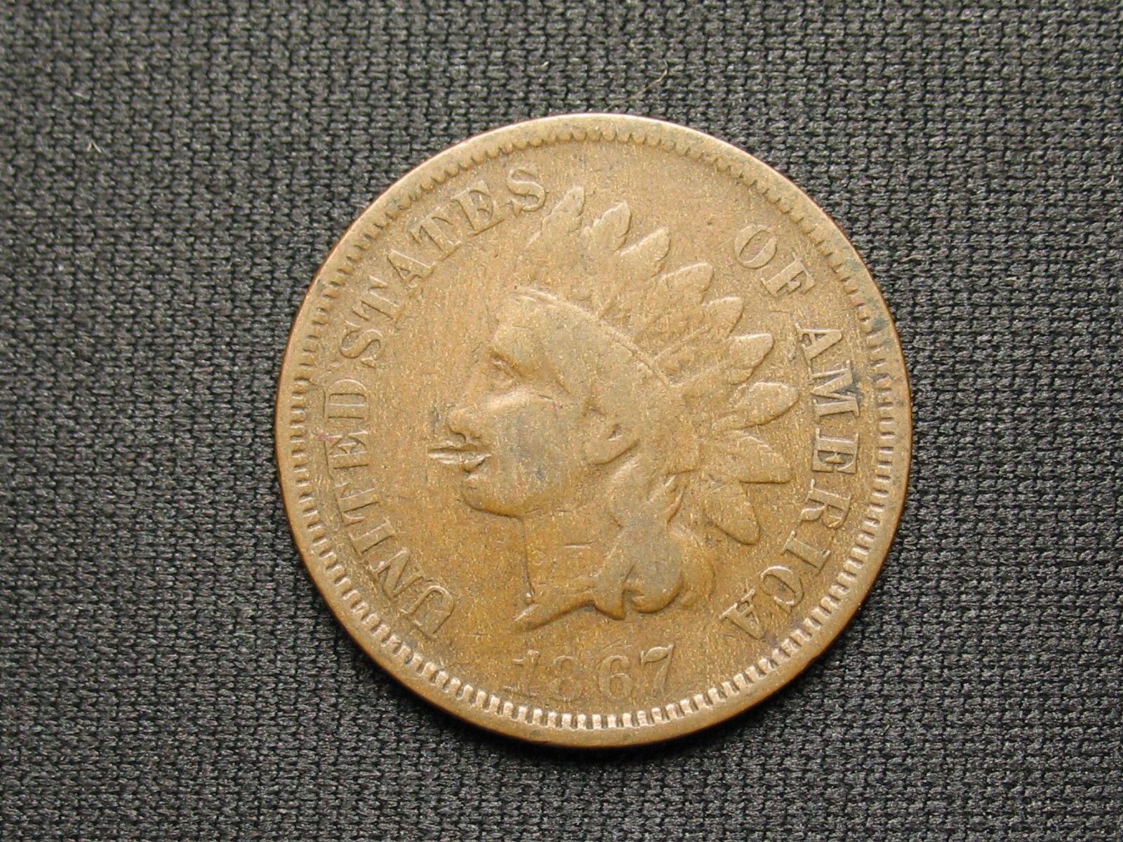 🔥OLD COIN SALE! FINE+ 1867 INDIAN HEAD CENT PENNY COLLECTIBLE U.S. PENNY🔥 #2*