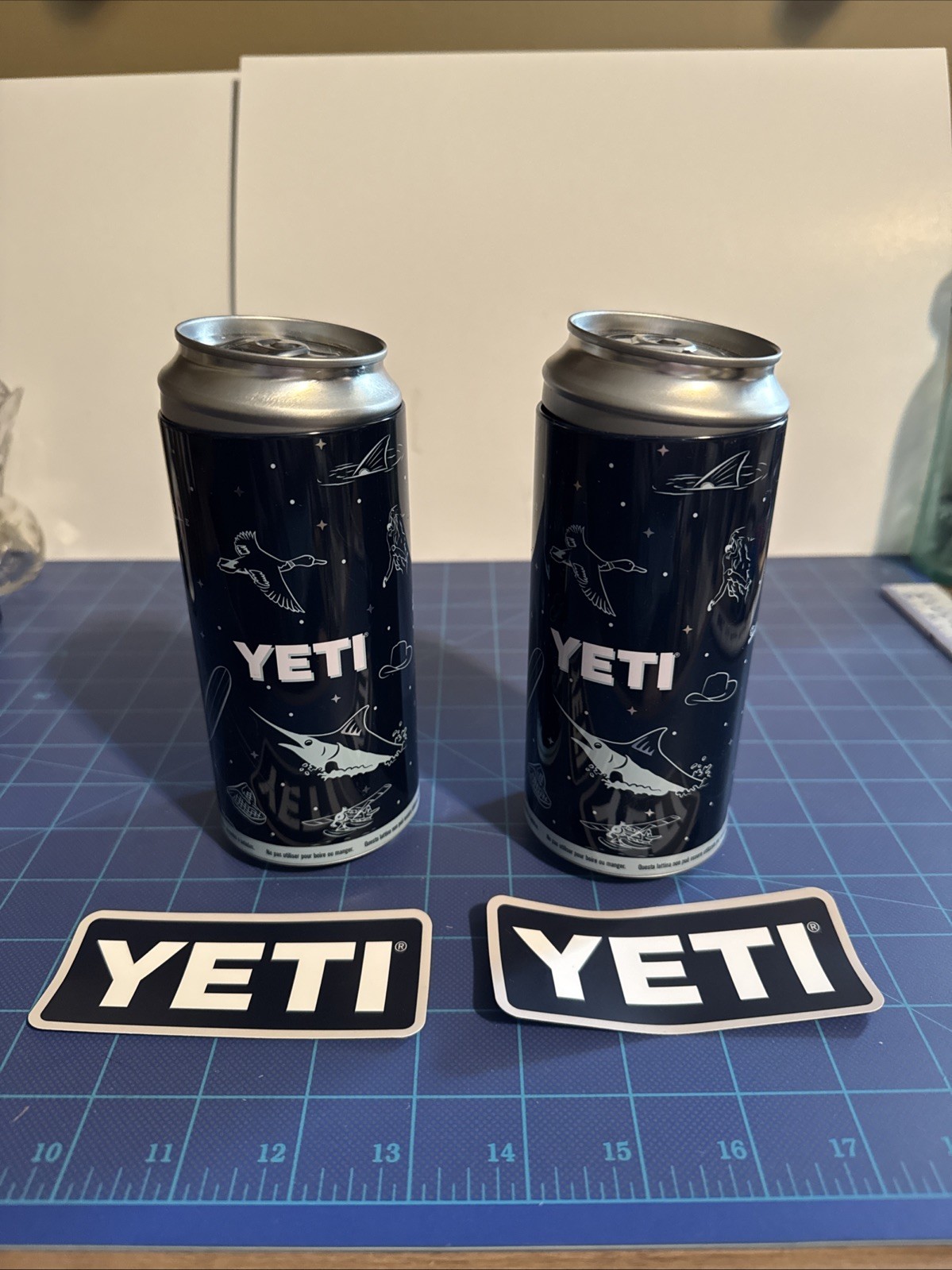 2- Yeti Tall boy  Stash Cans ! 6” New! With Stickers, Hide Your Valuables.