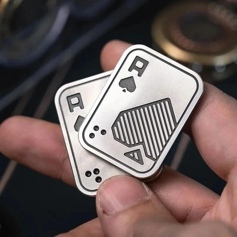 Magnetic EDC Pocket Shuffle Poker Card Design Magnetic Slider Fidget Toys