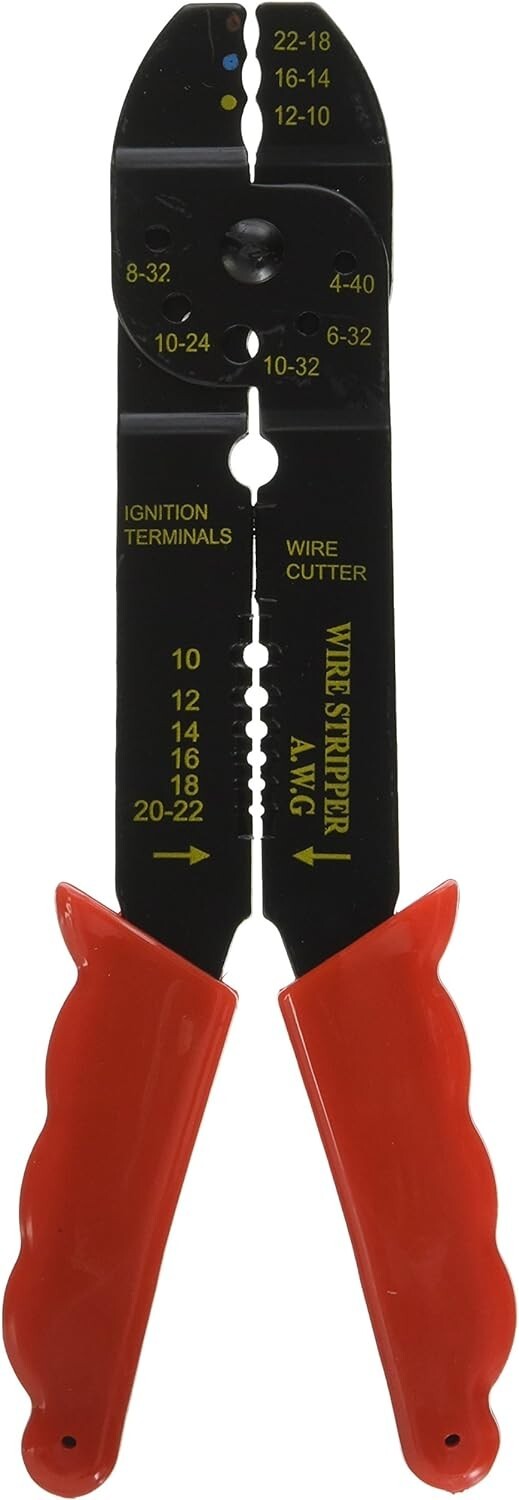 KC Professional GCRTX Multipurpose Crimping Tool, black with red handle, full si