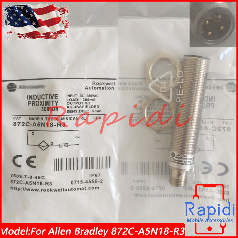 For Allen Bradley 872C-A5N18-R3 Inductive Proximity Sensor Switch 20-250VAC 5mm